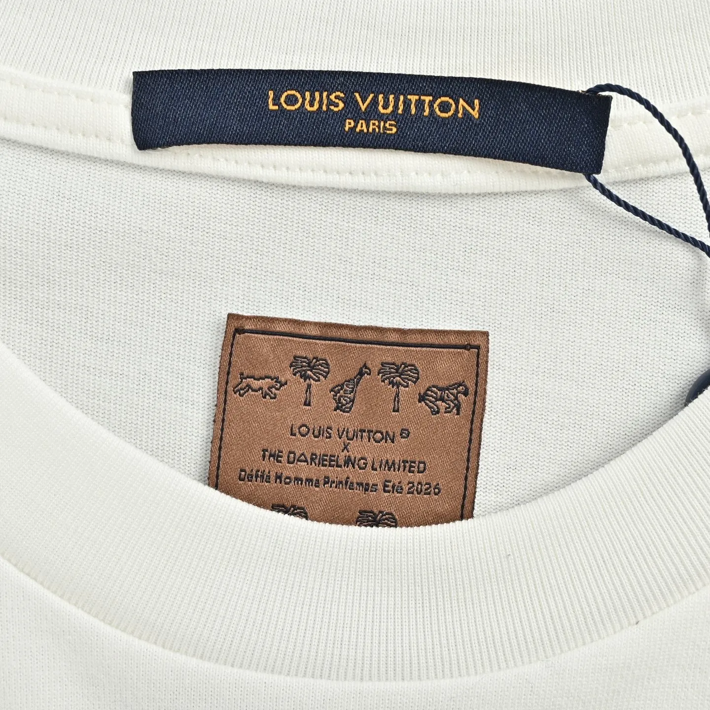 Louis Vuitton/Louis Vuitton 26ss animal embroidered short sleeves